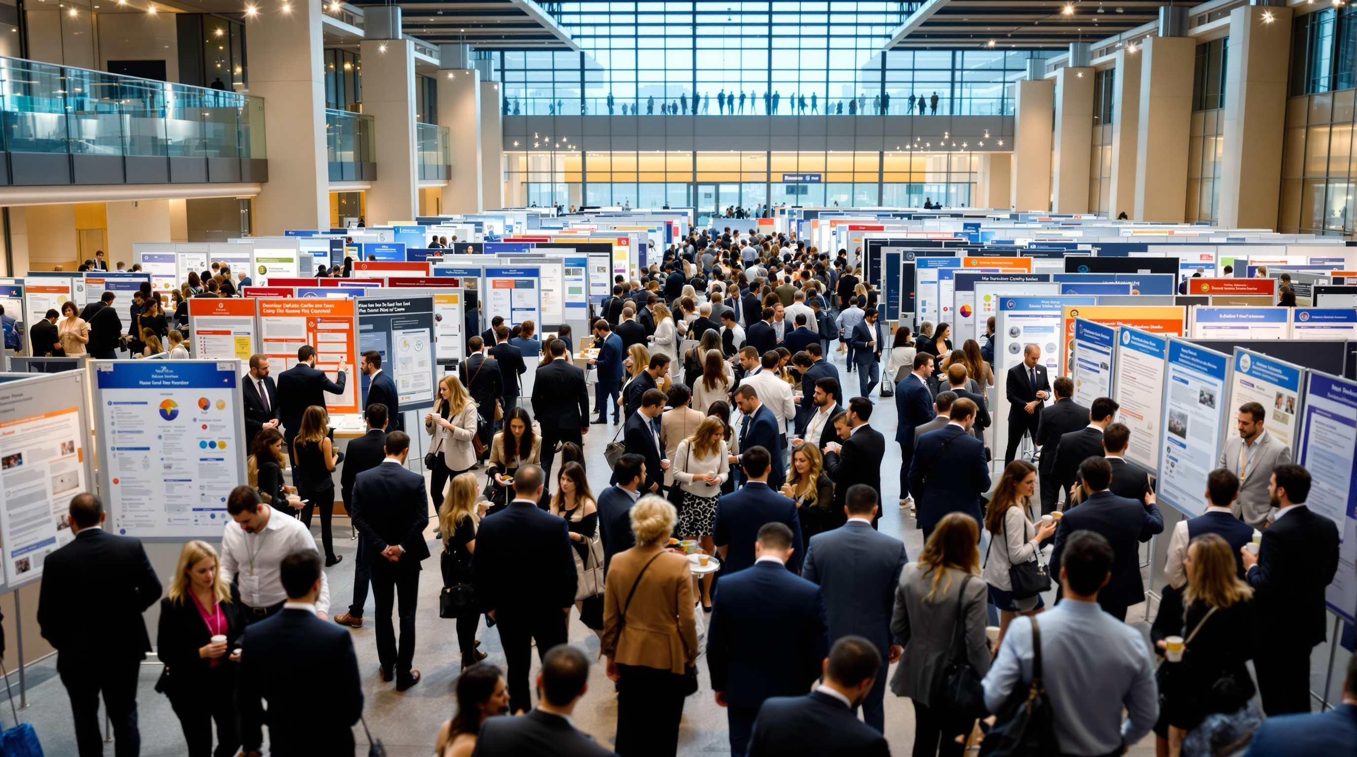 Delegates networking at an international neuro-oncology conference
